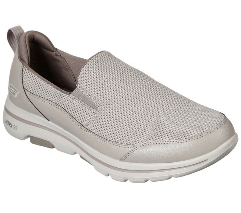 Skechers Herr Beige Slip On - Gowalk 5 - Authorize - Sverige (HNYUA-3491)